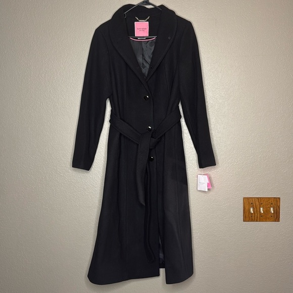Kate Spade Black Long Coat - Picture 2 of 6